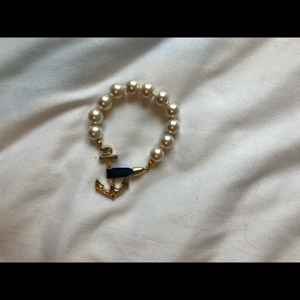 Kiel James Patrick Pearl Anchor Bracelet